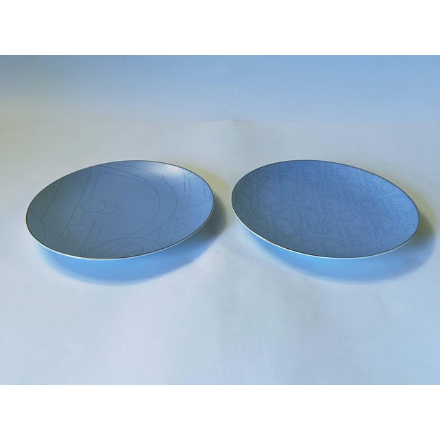 Christian Dior Set of 2 Logo Plates For Sale - Image 6 of 11