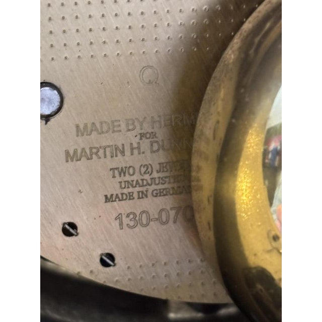 Vintage Brass & Bronze Clock For Sale - Image 11 of 13