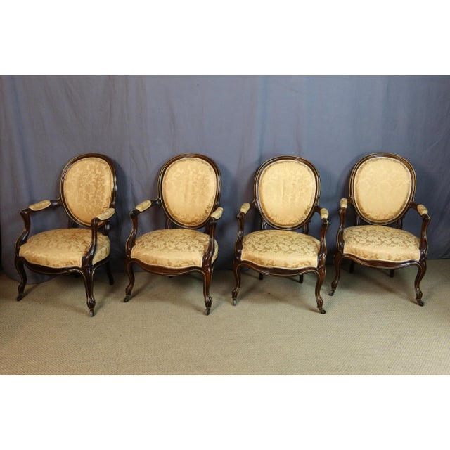 Napoleon III Salon Chairs, Set of 6 For Sale - Image 9 of 16