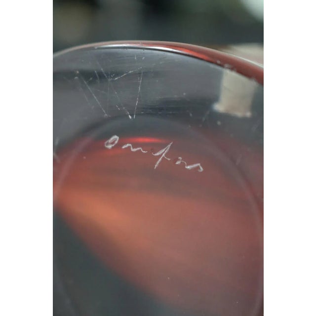 Large Table Lamp in Red Glass by Carl Fagerlund for Orrefors, Sweden, 1960s For Sale - Image 9 of 13