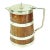 English Late 19th Century Oak and Silver Ale Jug For Sale
