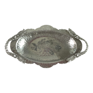 1950s Rodney Kent-Hand Wrought-Aluminum Serving Tray