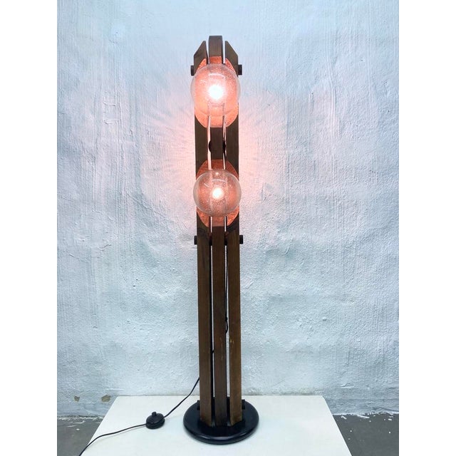 Floor Lamp in Wood and Glass from Temde, 1970s For Sale - Image 13 of 15