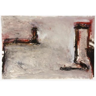 Tom Lieber, Large Abstract Expressionist Color Monotype Oil Painting Tom Lieber Mixed Media, 1987 For Sale