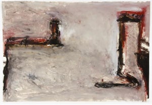 Tom Lieber, Large Abstract Expressionist Color Monotype Oil Painting Tom Lieber Mixed Media, 1987