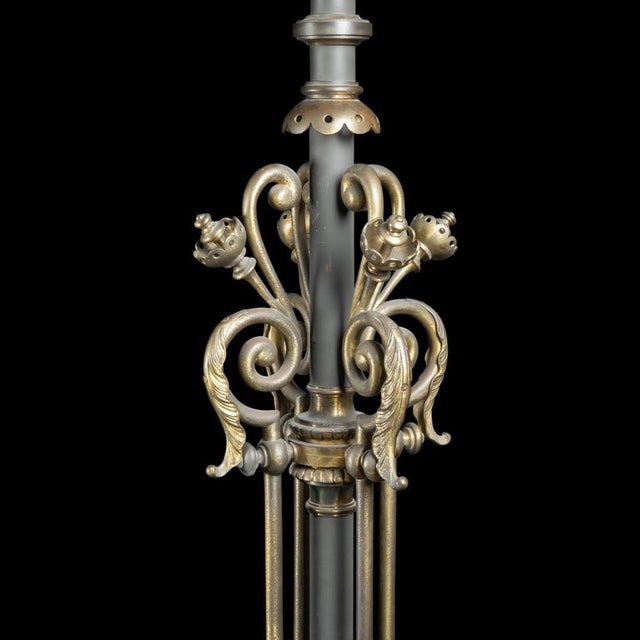 Pair of torchères, napoleon iii period, 19th century. Pair of bronze torchères with mahogany base, napoleon iii period,...