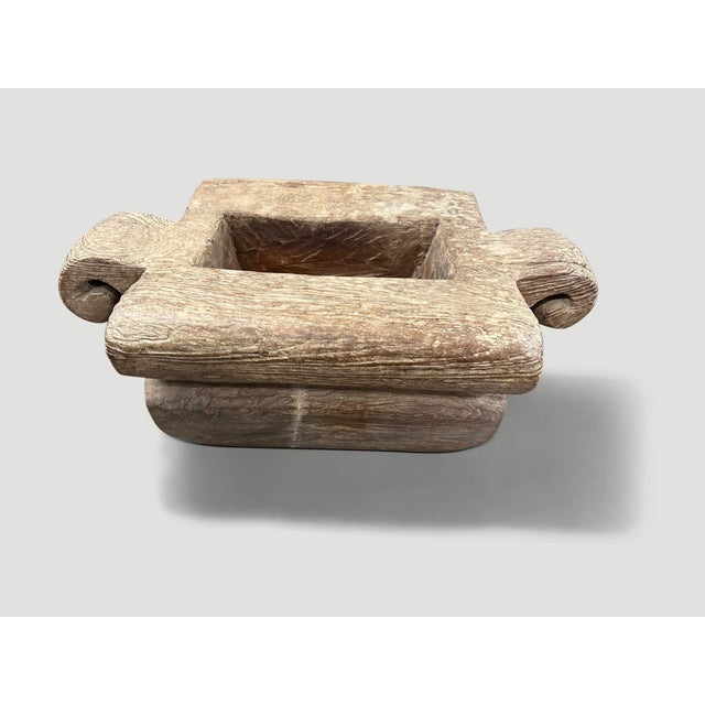 Andrianna Shamaris Wabi Sabi Teak Wood Vessel For Sale - Image 16 of 18