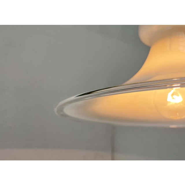 Glass Vintage Danish Etude Glass Pendant Lamp by Michael Bang for Royal Copenhagen, Holmegaard, 1970s For Sale - Image 7 of 18