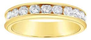 4MM One Carat Diamond Wedding Band, Size 9