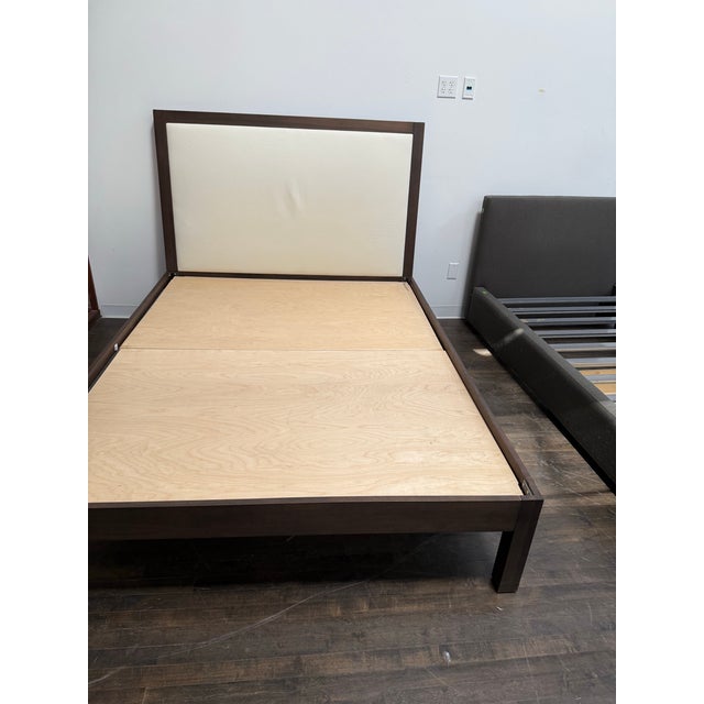 Brown Queen Size Contemporary Bed Frame For Sale - Image 8 of 12