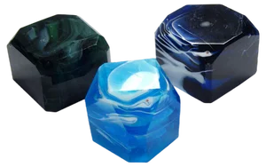 Marble Glass Paper Weights, Set of 3