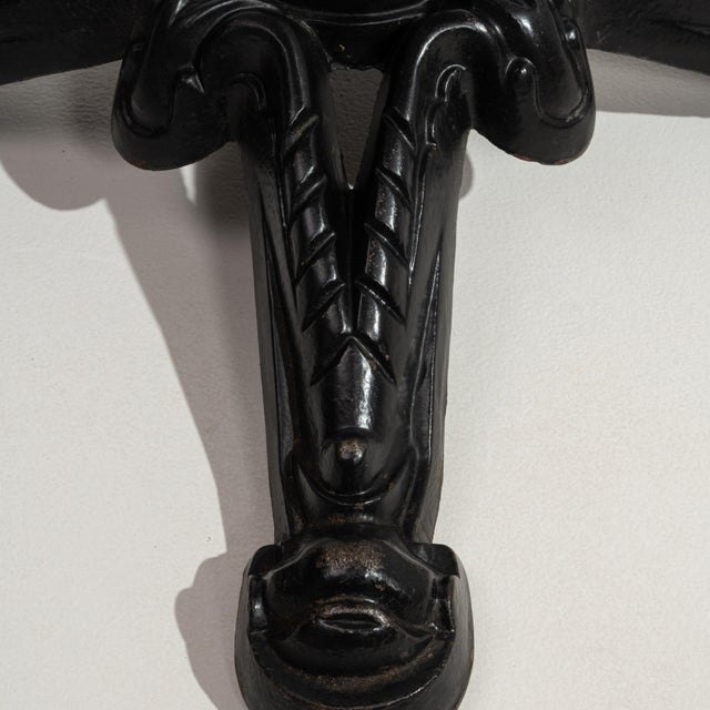 Metal Cast Iron Bistro Table with Oak Top, Antique, France, 20th Century For Sale - Image 7 of 11
