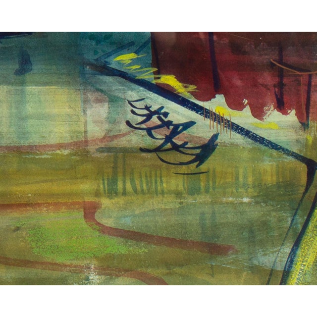 Abstract Watercolor Painting of a Harbor by Szuba For Sale - Image 4 of 8