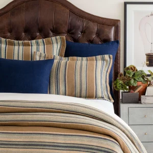 Pine Cone Hill by Annie Selke Blue Heron Blanket, Full/Queen