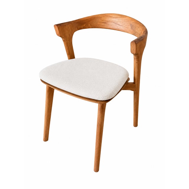 Contemporary New Ethnicraft Bok Outdoor Dining Chair With Cushion by Alain Van Havre – Solid Teak For Sale - Image 3 of 8