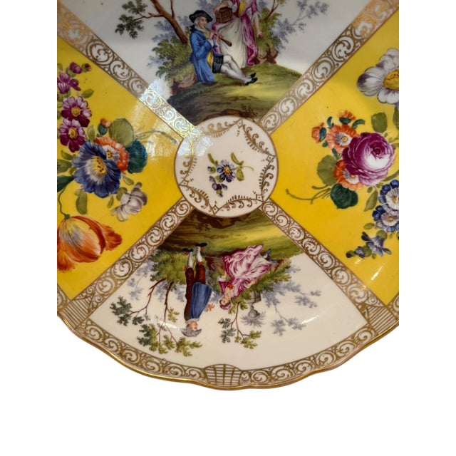 19th Century Hand Painted Meissen Style Porcelain Bowl For Sale In Los Angeles - Image 6 of 7