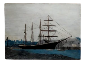 Lloyd Thomas -Reine Marie Stewart- 1919 Ship - Oil Painting