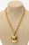Chanel Signed Gold Plated Chain Necklace With CC Pendant 90's For Sale - Image 9 of 10