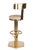 Contemporary Hollywood Regency Style Gold Counter Stools - Set of 4 For Sale - Image 3 of 5