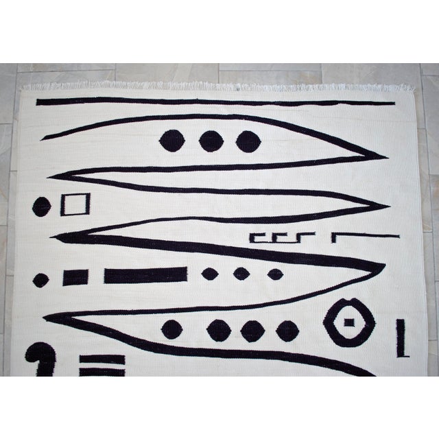 Paul Klee - Heroic Strokes of the Bow - Inspired Silk Hand Woven Area - Wall Rug 5′ × 6′9″ For Sale - Image 10 of 14