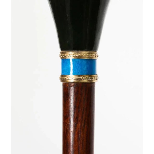 Antique Russian Silver Gilt and Jade Enamel Walking Stick, 1800s For Sale - Image 6 of 11