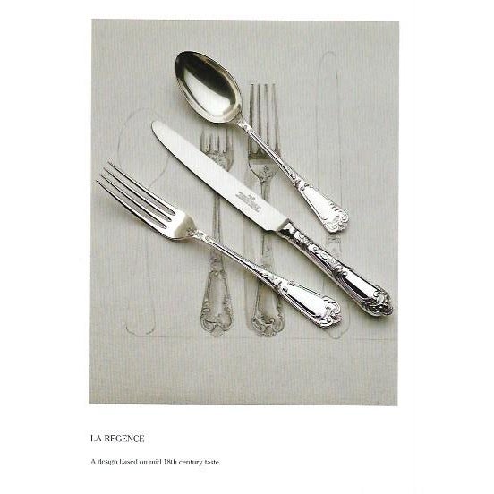 Traditional New 1980s Silver Plated 12 Pastry Forks Set , La Regence For Sale - Image 3 of 17