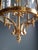 Metal Large Cylindrical Lantern in Louis XVI Style Brass Glass Pendant Lighting For Sale - Image 7 of 9