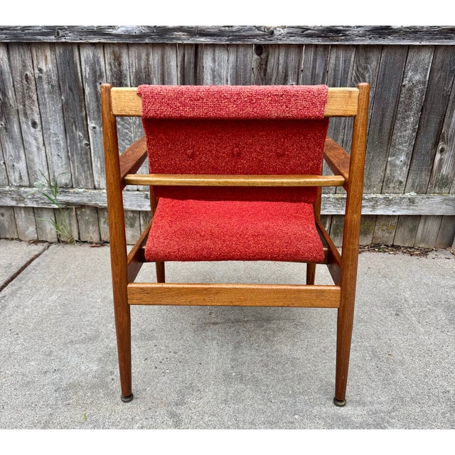 Jens Risom Design Jens Risom Model C-160 Walnut Armchair For Sale - Image 4 of 11