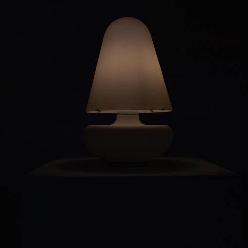 Frosted Glass Table Lamp, 1970s For Sale - Image 9 of 15
