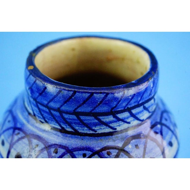 17th Century Albarello Pharmacy Jar in Ligurian Ceramic, Italy For Sale - Image 10 of 18