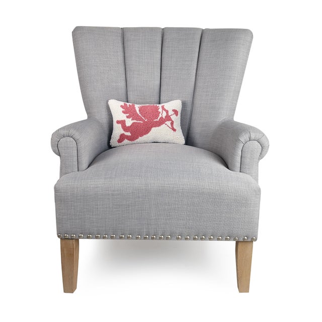 100% wool hooked throw pillow / accent pillow. Includes polyester-fill insert, zipper closure. Cotton/Velvet Blend...