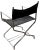Mid 20th Century Chic Black and Chrome Directors Chair C 1970's For Sale - Image 5 of 9