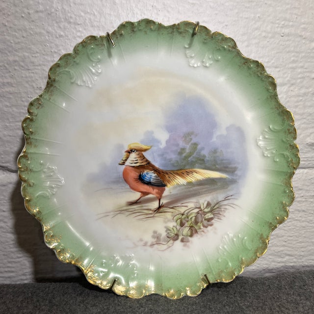 Pair of Antique L S & S Limoges Wall/Cabinet Plates For Sale In Orlando - Image 6 of 9