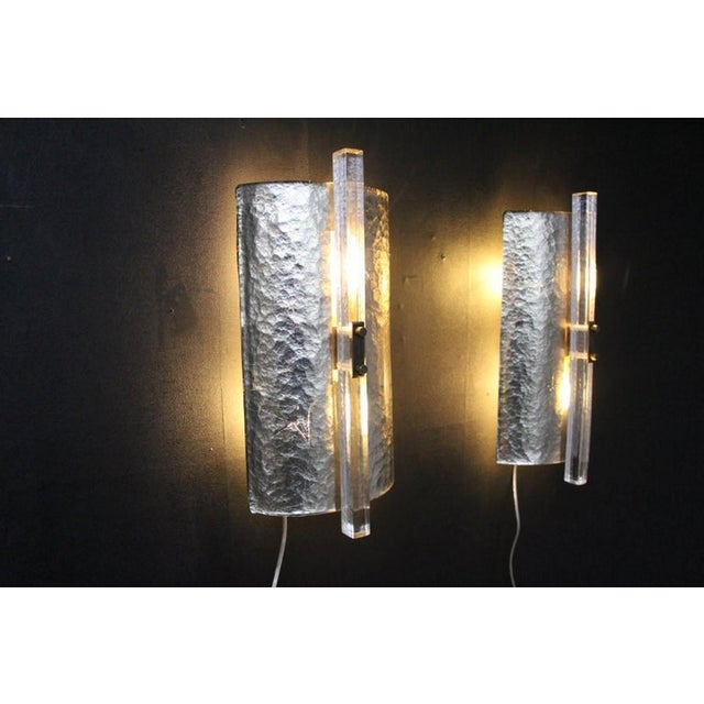Modern Silver Leaf Murano Glass Wall Lights, 2000s, Set of 2 For Sale - Image 13 of 17