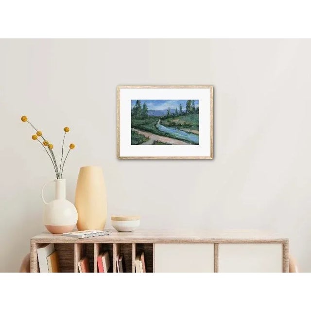 Original Oil Painting Landscape, Swimming Hole For Sale - Image 9 of 12