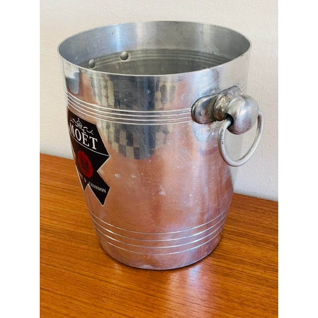 Vintage Silvered Metal Moet & Chandon Champagne Bucket by Argit, 1950s For Sale - Image 12 of 18