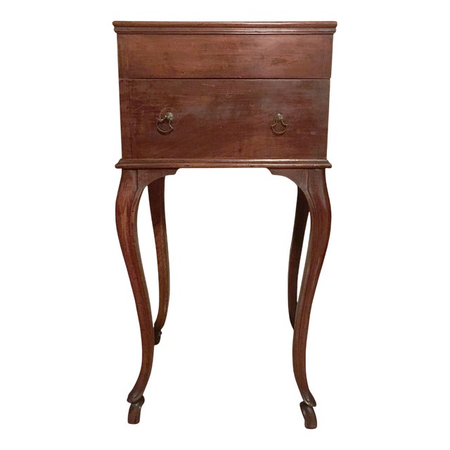 18th Century Louis Xv Walnut Side Table Gueridon with Drawings, Italy, 1750 For Sale