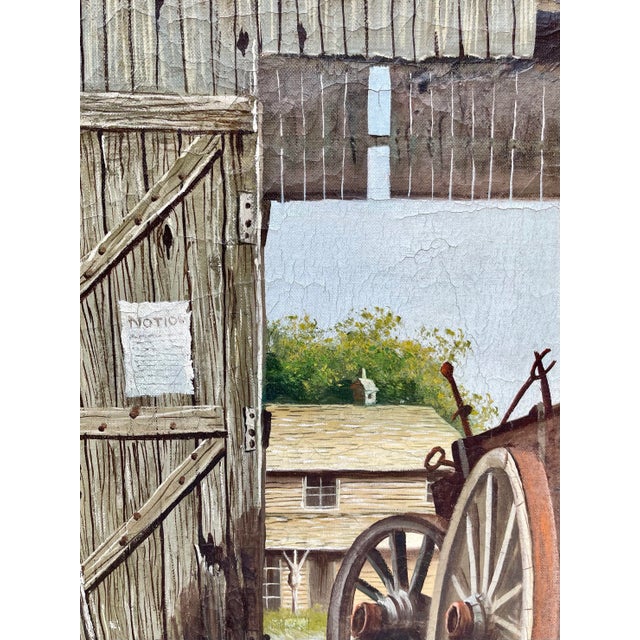 Photorealism Early 20th Century Rural Pennsylvania Landscape Oil Painting, Framed For Sale - Image 3 of 13