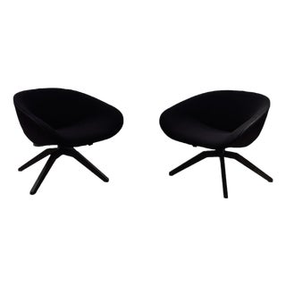 B&b Italia - Mart Swivel Trestle Armchair With Fabric Cover For Sale