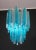 Murano Glass Triedri Chandelier with 92 Transparent and Blue Prisms, 1990s For Sale - Image 6 of 13