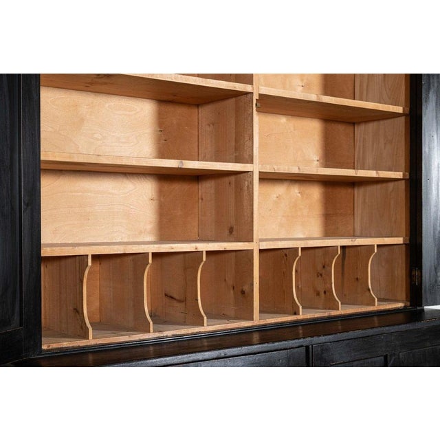 Large English Ebonised Ash Linen Cupboard, 1890s For Sale - Image 12 of 18