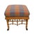 Ornamental & Decorative Materials William Switzer Faux Bamboo Ottoman - BenchWith Plaid Upholstery For Sale - Image 7 of 15