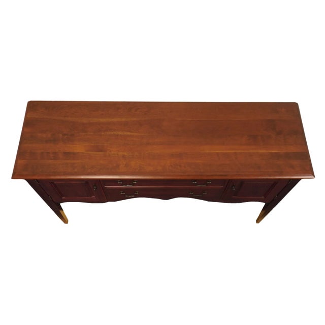 S. Bent Bros. Solid Cherry Shabby Chic Farmhouse Style 60" Buffet Sideboard For Sale - Image 9 of 12