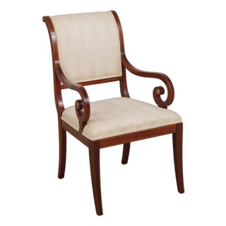 Kindel Mahogany Grand Rapids Sleigh Back Arm Chair For Sale