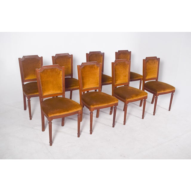 Mid-Century Modern Portuguese Dining Chairs, 1950s, Set of 8 For Sale - Image 3 of 12