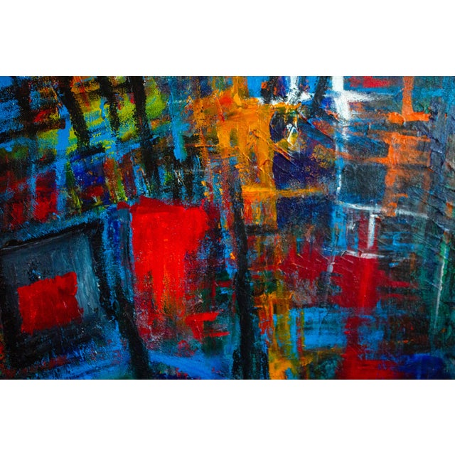 “Sunset on the Willis Tower – Large Abstract Cityscape by Nathalie Gribinski” For Sale - Image 12 of 16