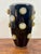 Vintage Monumental Murano Black Glass Vase With Applied Glass Rose Medallions For Sale - Image 10 of 10