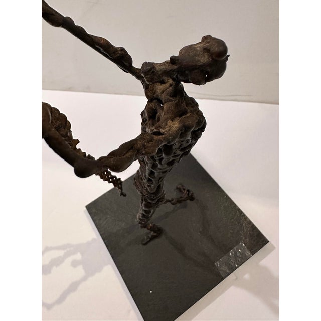 Brutalist 1960s Brutalist Mixed Metal Figure Sculpture For Sale - Image 3 of 10