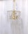 Gold 1970s Vintage Murano Chandelier With Glass Panels For Sale - Image 8 of 8