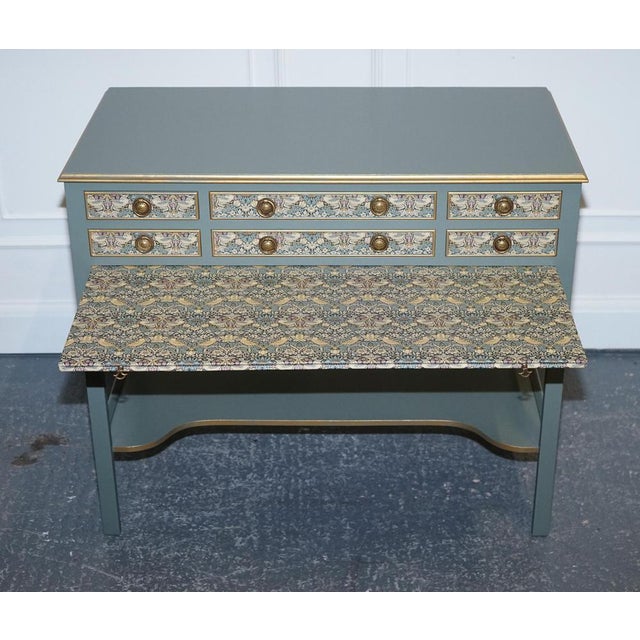 Eucalyptus Green & Gold Console Table Sideboard Strawberry Thief from William Morris For Sale - Image 9 of 17